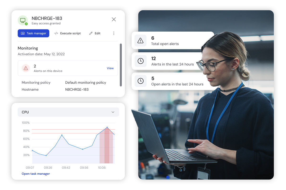 TeamViewer device monitoring with DEX